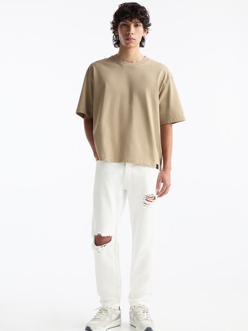 Pull&Bear Tapered Jeans in Beige
