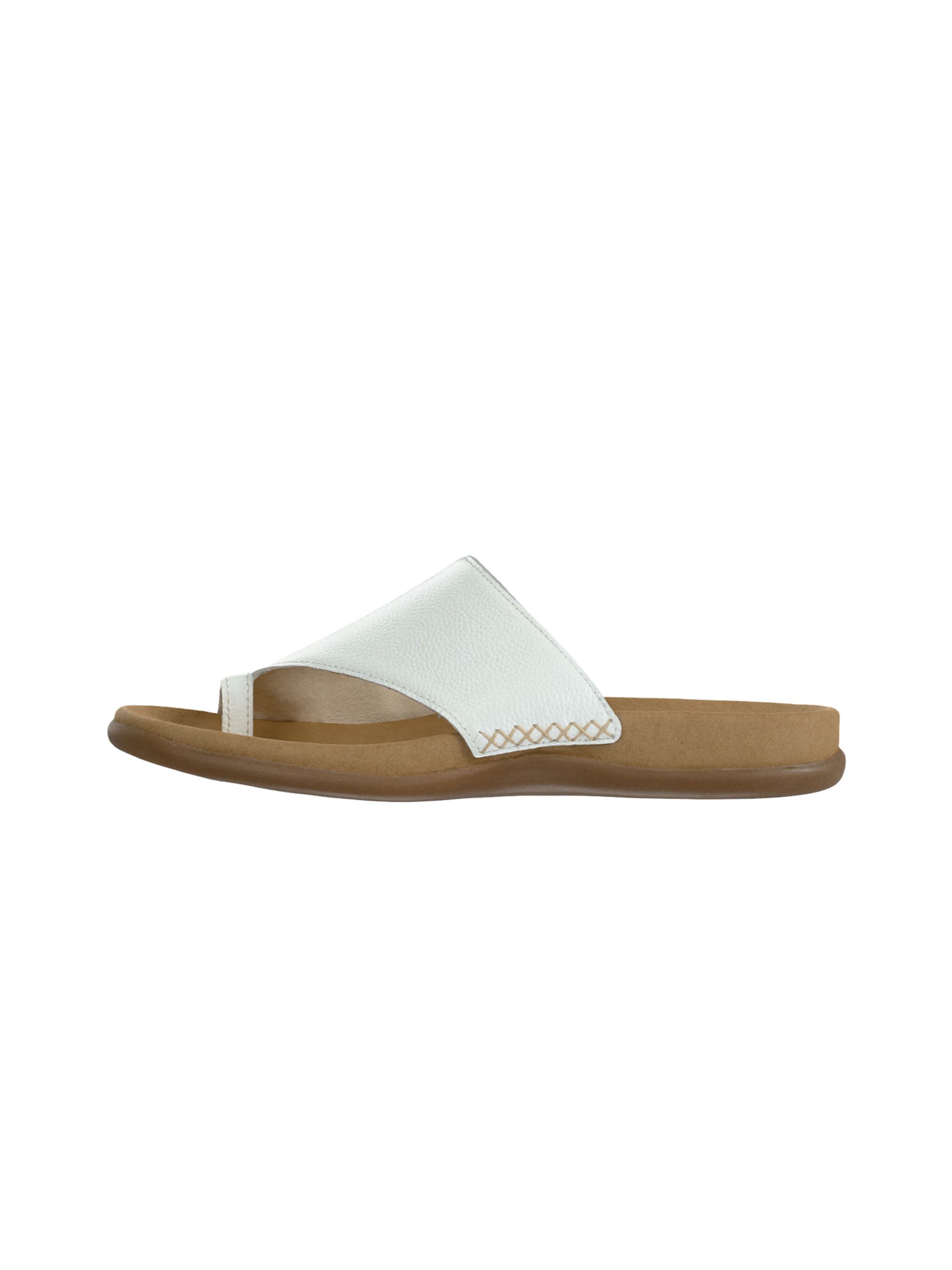 GABOR T-Bar Sandals in White: front