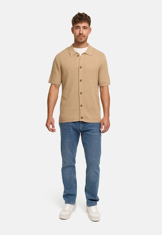 INDICODE JEANS Strickjacke 'Daxmark' in Beige