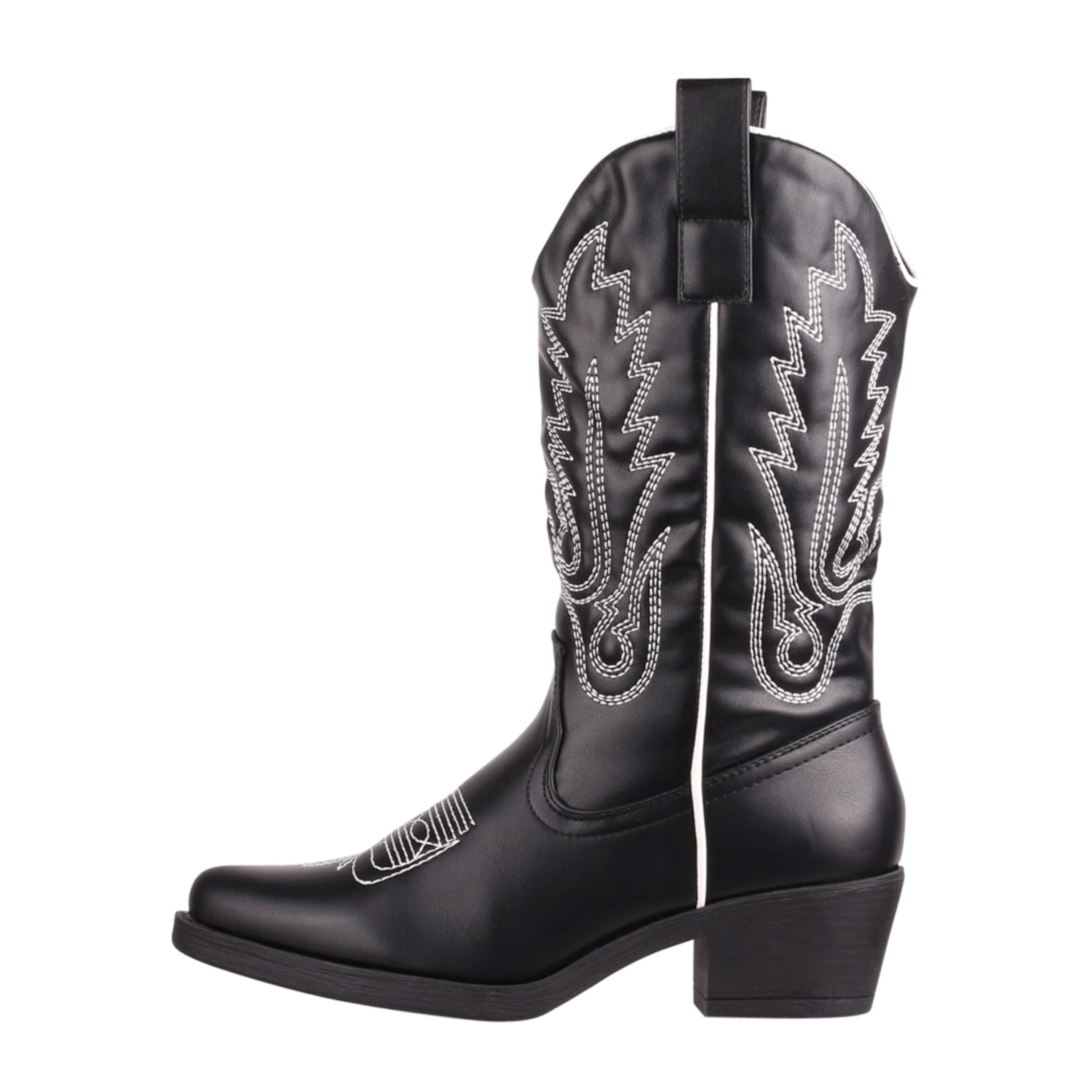 Elara Cowboystiefel in Schwarz