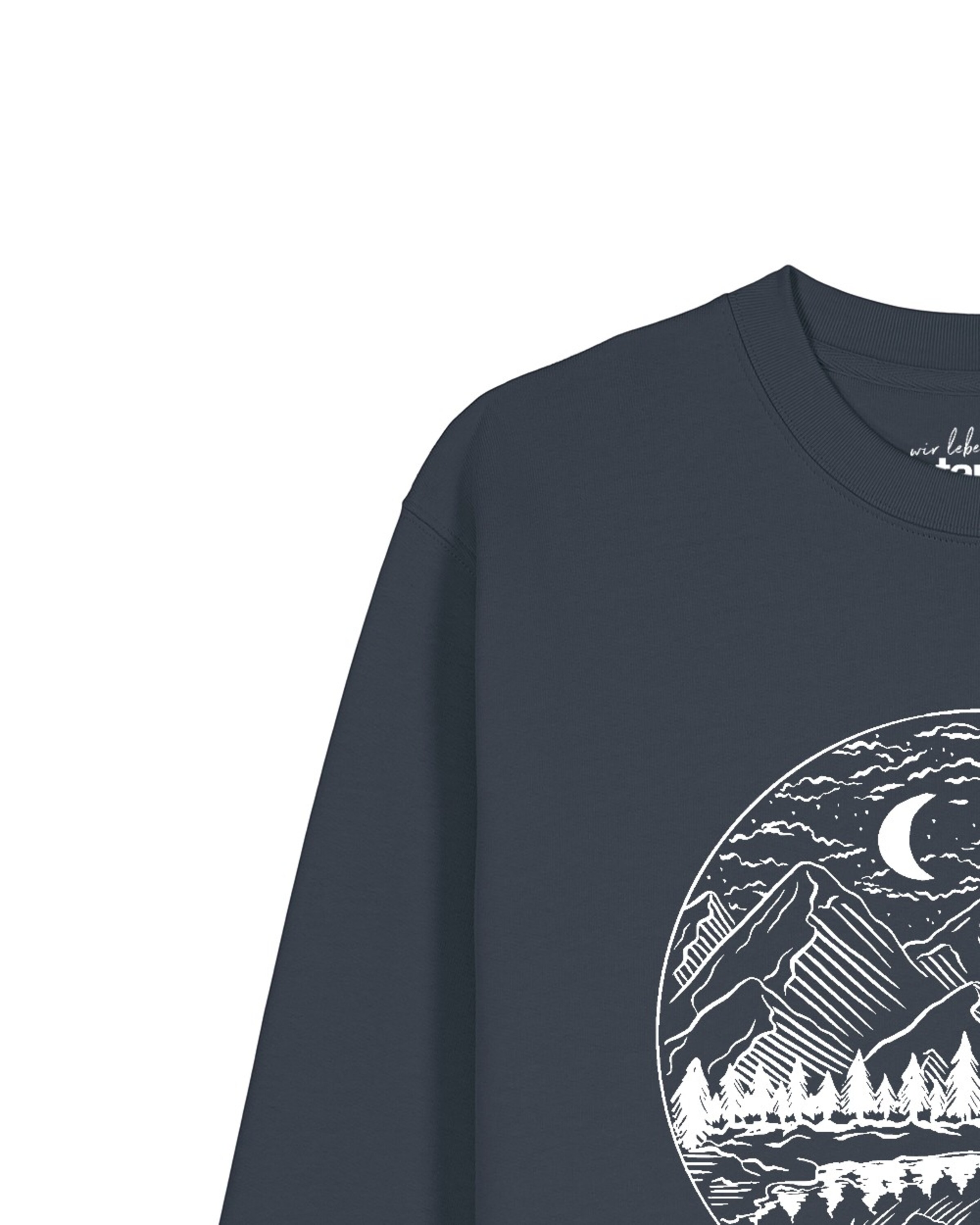 Watapparel Sweatshirt 'Mountains By Night' in Grijs