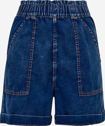 QS Loosefit Shorts in Blau: predná strana