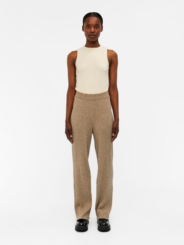 OBJECT Regular Trousers 'Noelle' in Brown