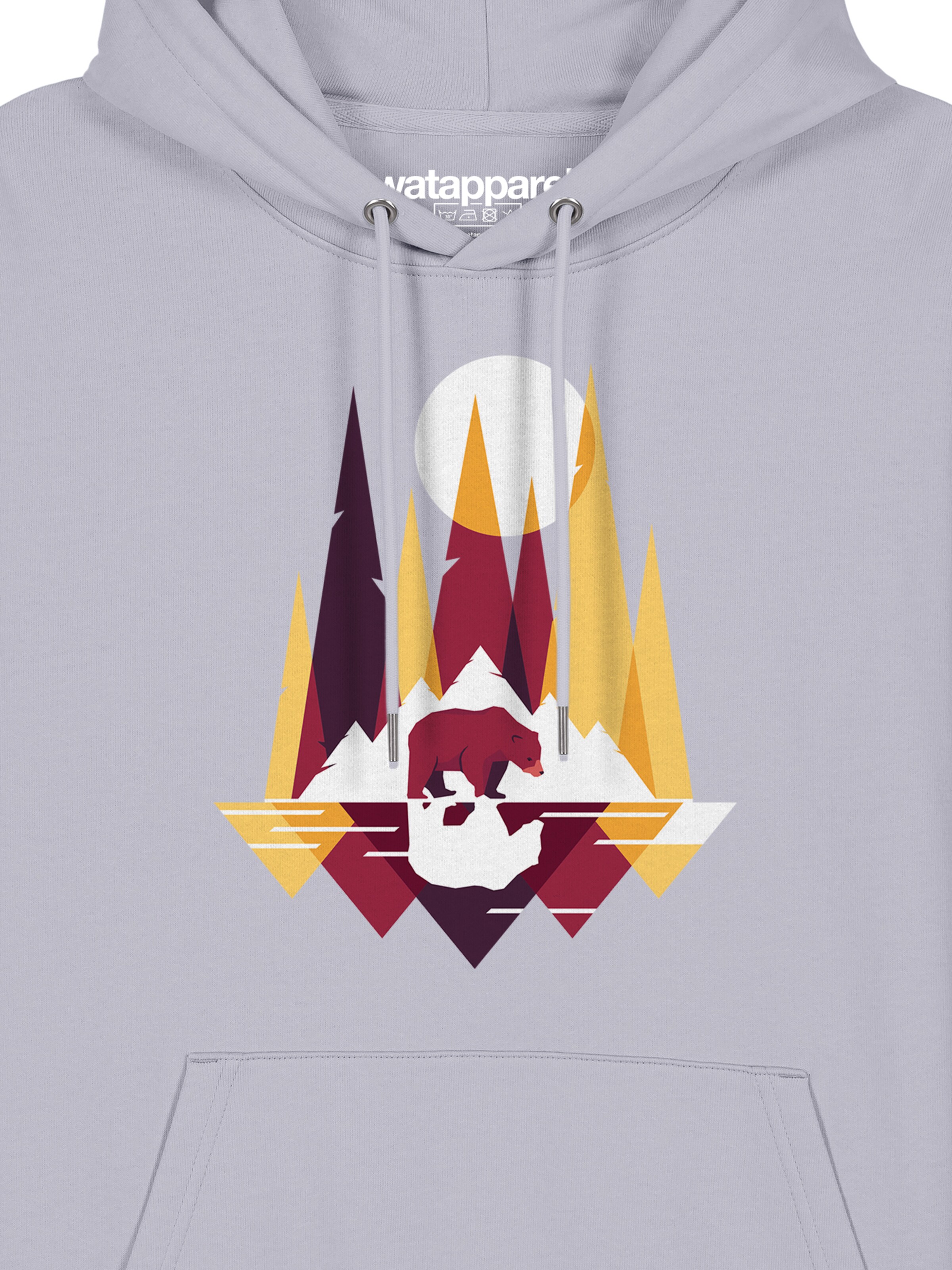 Sweat-shirt ' Von Bären und Bergen ' Watapparel en violet