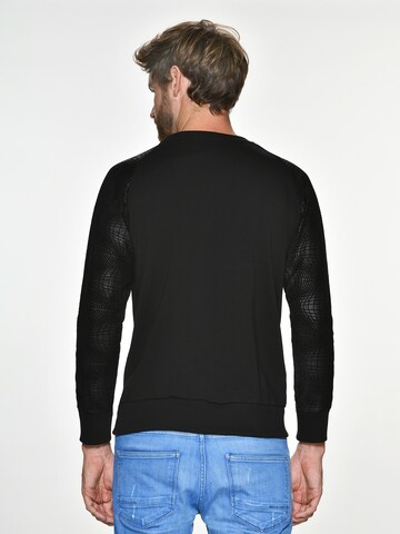 TOP GUN Sweatshirt 'Black Swarn' in Black