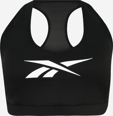 Reebok Bustier Sport bh in Zwart: voorkant