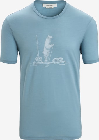 ICEBREAKER Functioneel shirt 'Tech Lite II Polar Paddle' in Blauw: voorkant