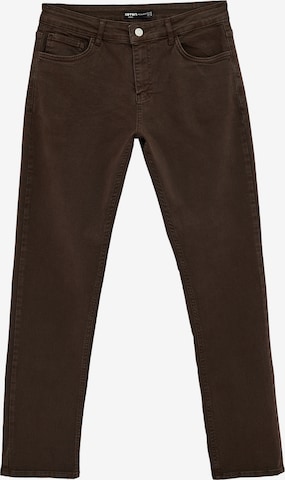 Koton Flared Broek in Bruin: voorkant