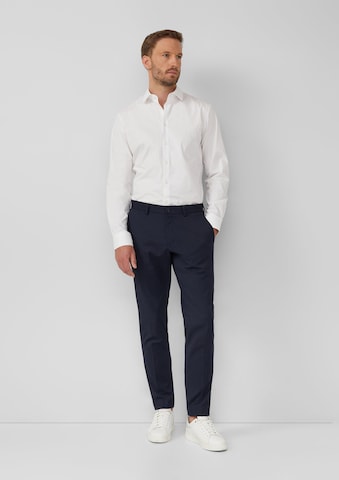 s.Oliver BLACK LABEL Slim fit Trousers with creases in Blue