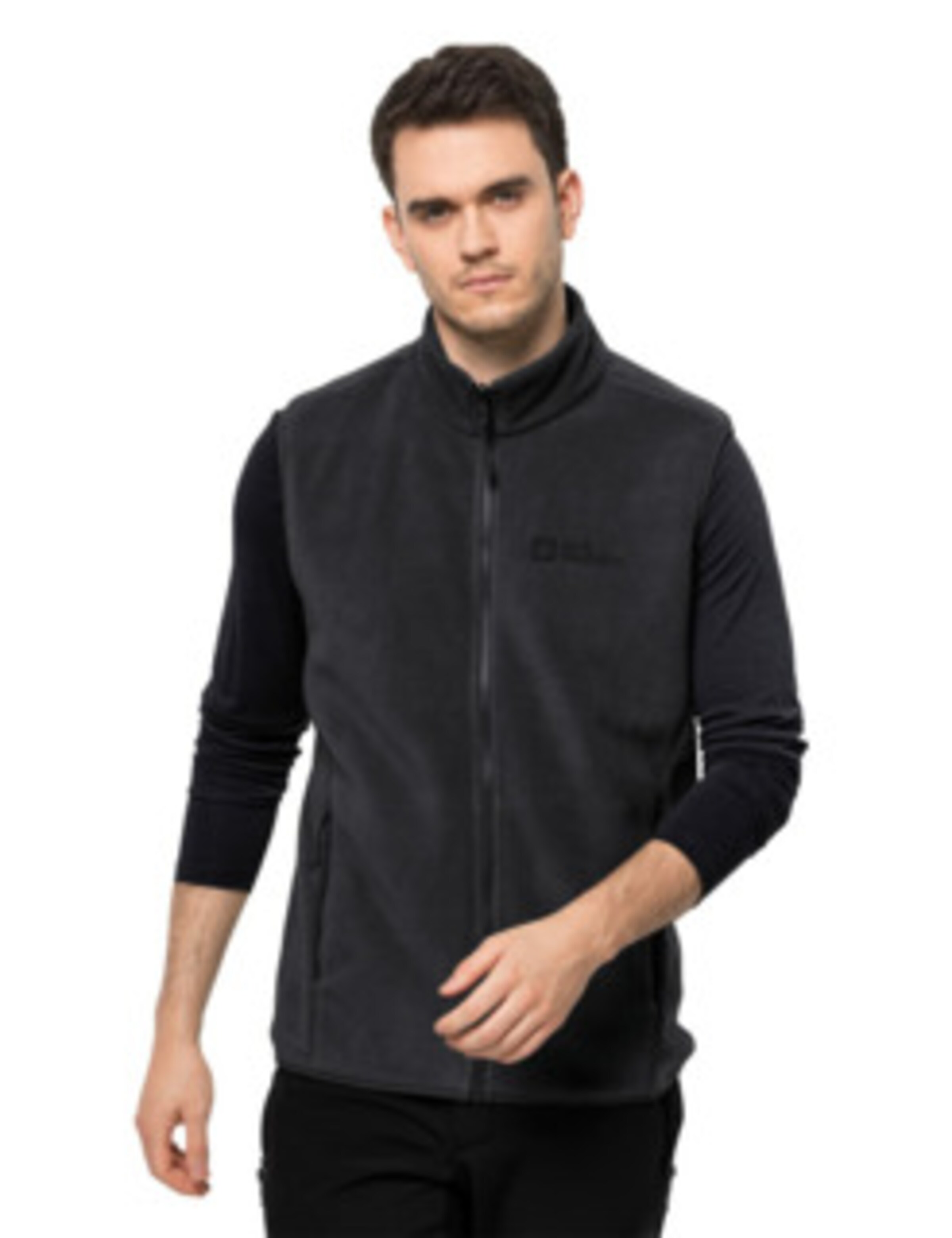 JACK WOLFSKIN Bodywarmer in Zwart: voorkant