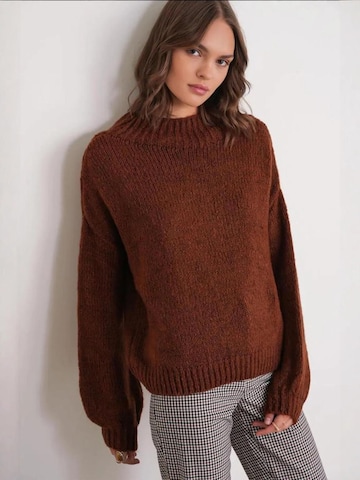 Pullover di MixRay in marrone: frontale