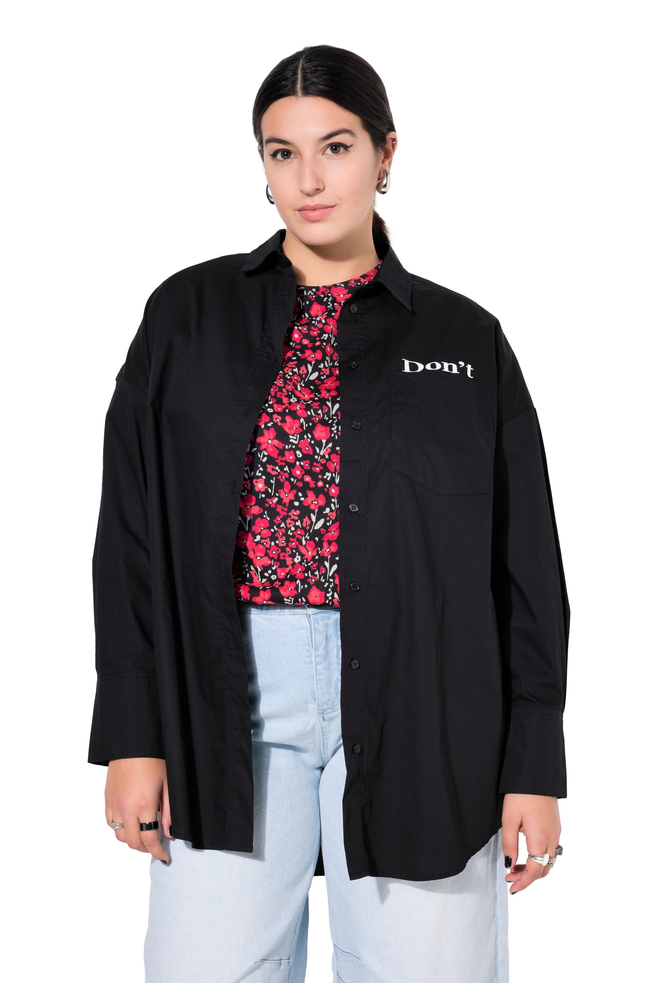 Studio Untold Blouse in Zwart: voorkant