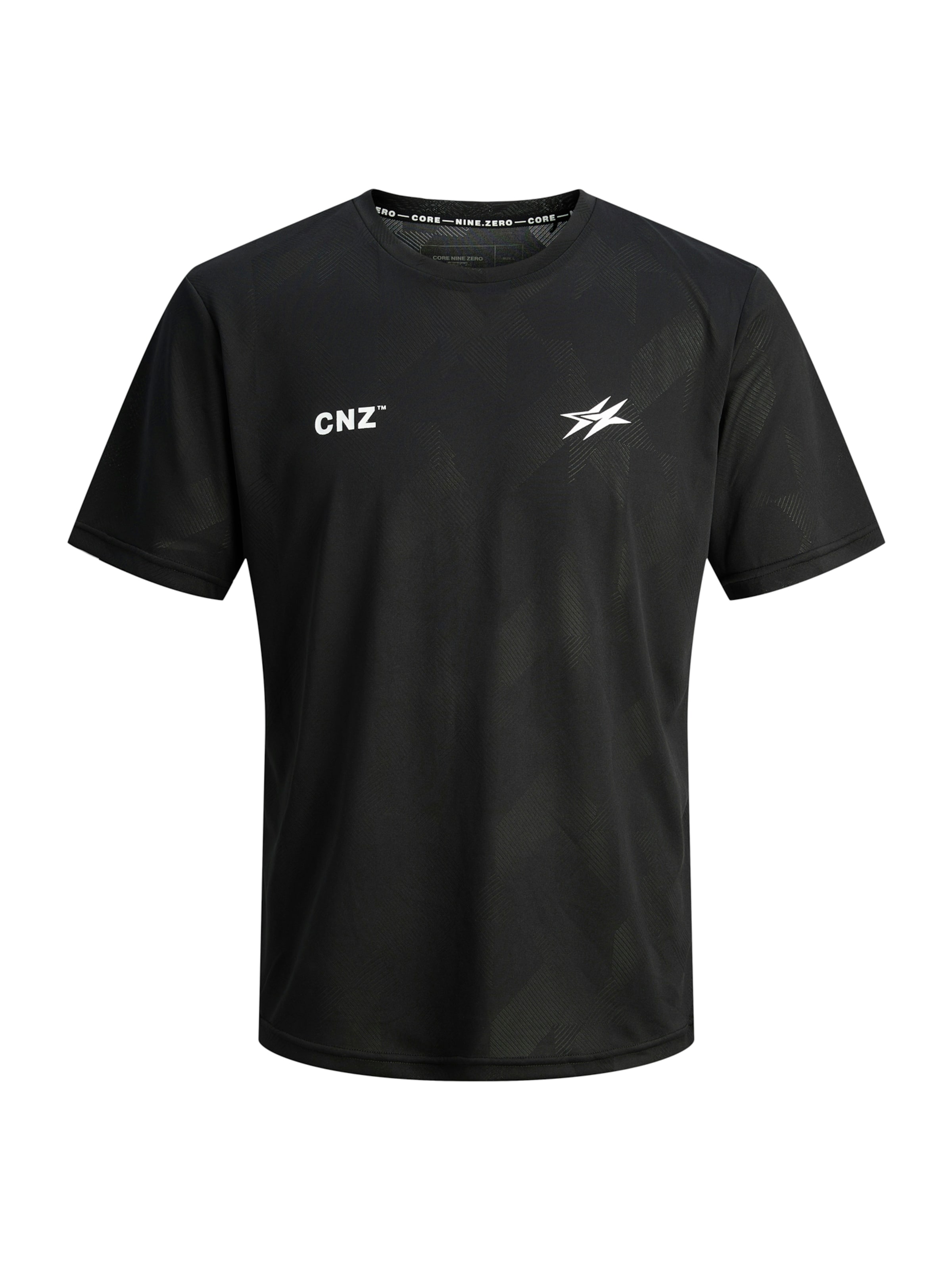 JACK & JONES Póló 'JCOCNZ PARIS' - fekete: elől