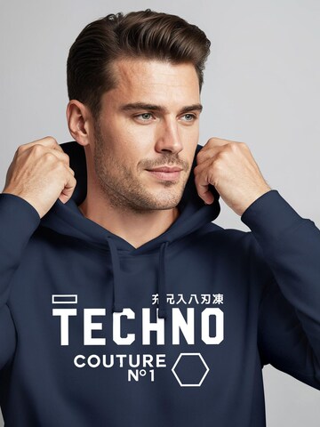 Neverless Sweatshirt 'Techno Couture' in Blue