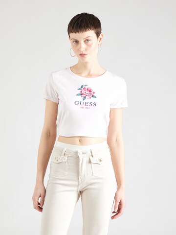 GUESS - Camiseta en rosa: frente