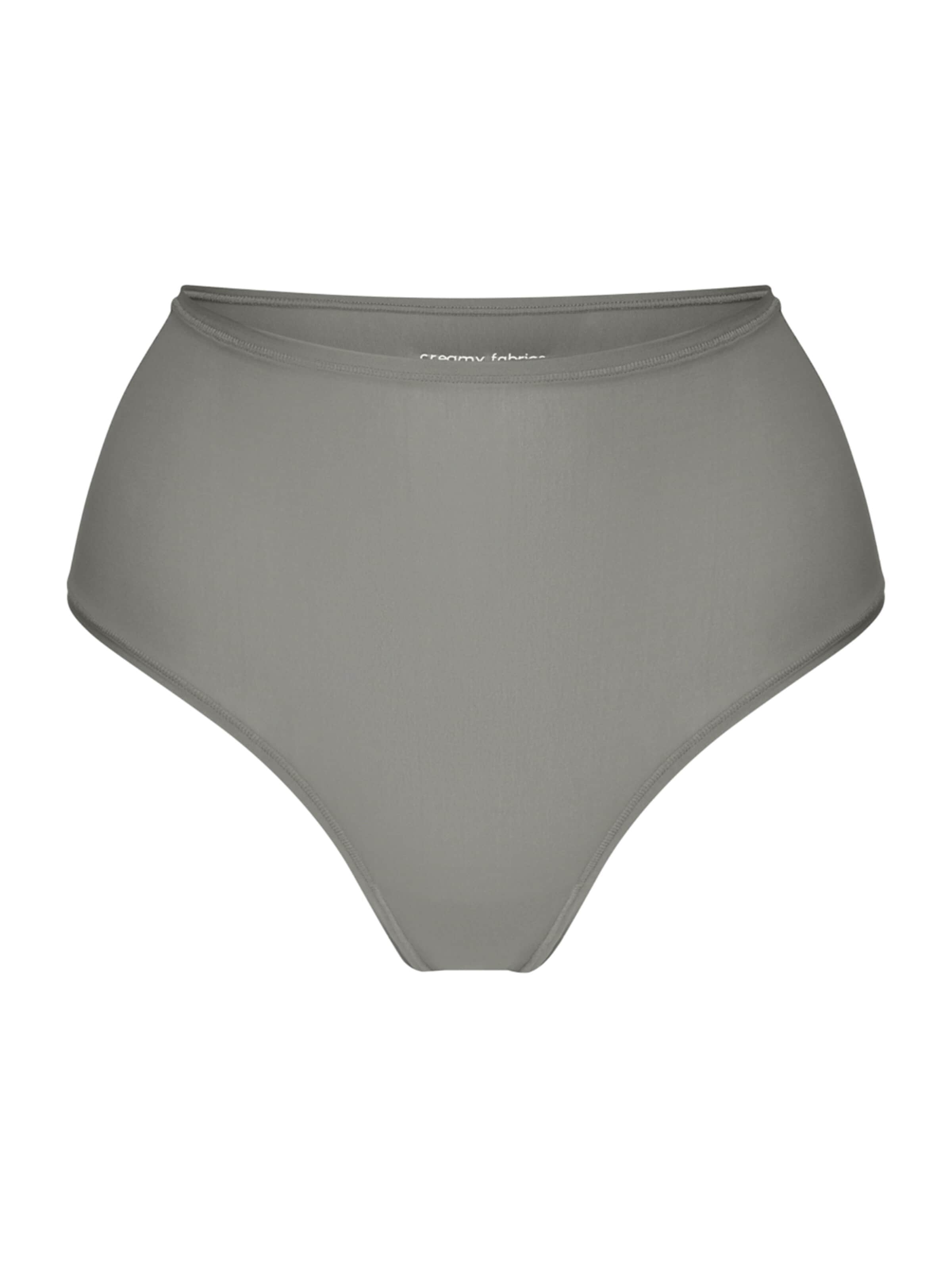 cfab (formerly creamy fabrics) Slip 'Hight-Waist Tanga' in Grijs: voorkant