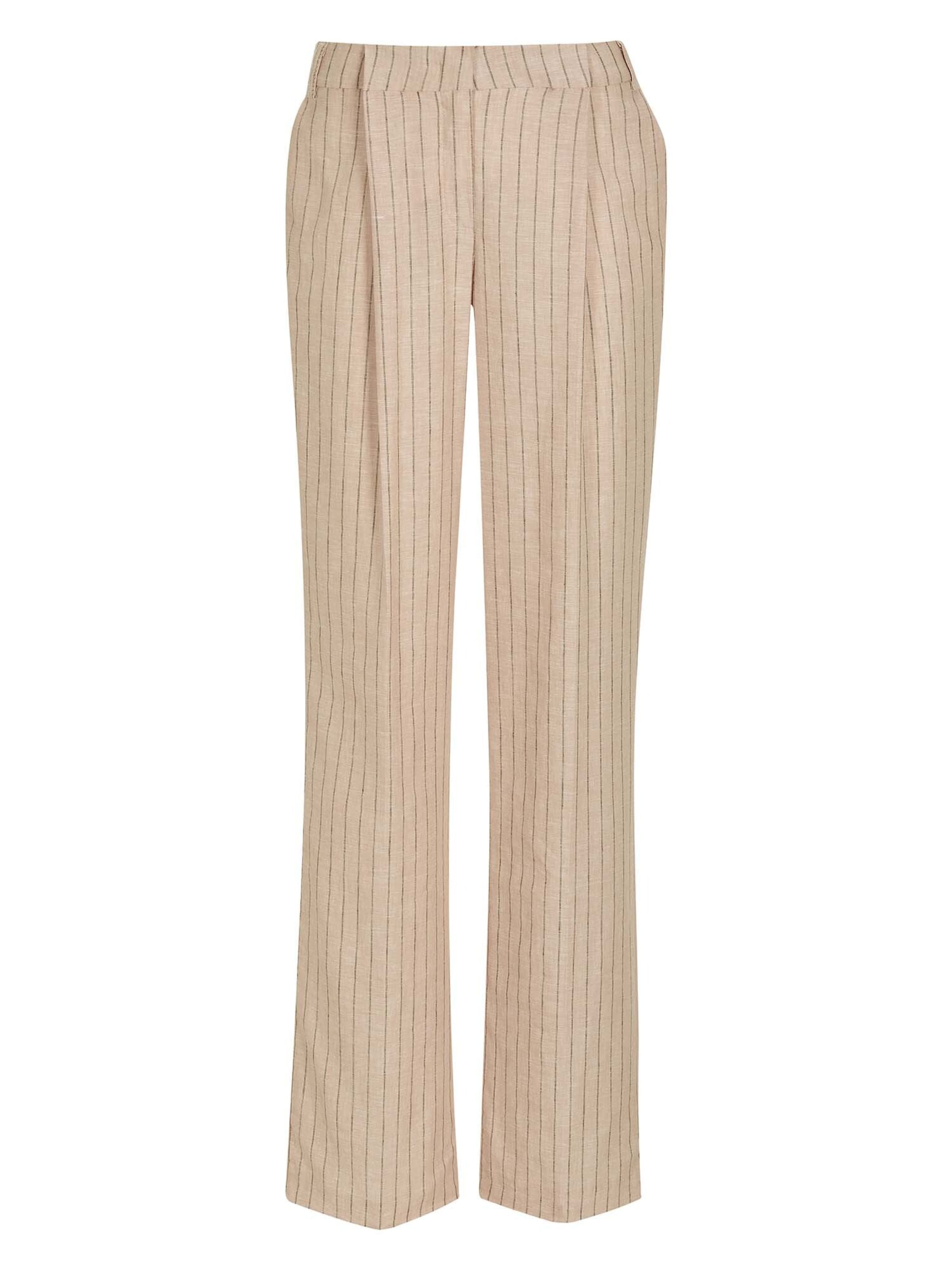 MADELEINE Loose fit Pleat-front trousers in Pink: front