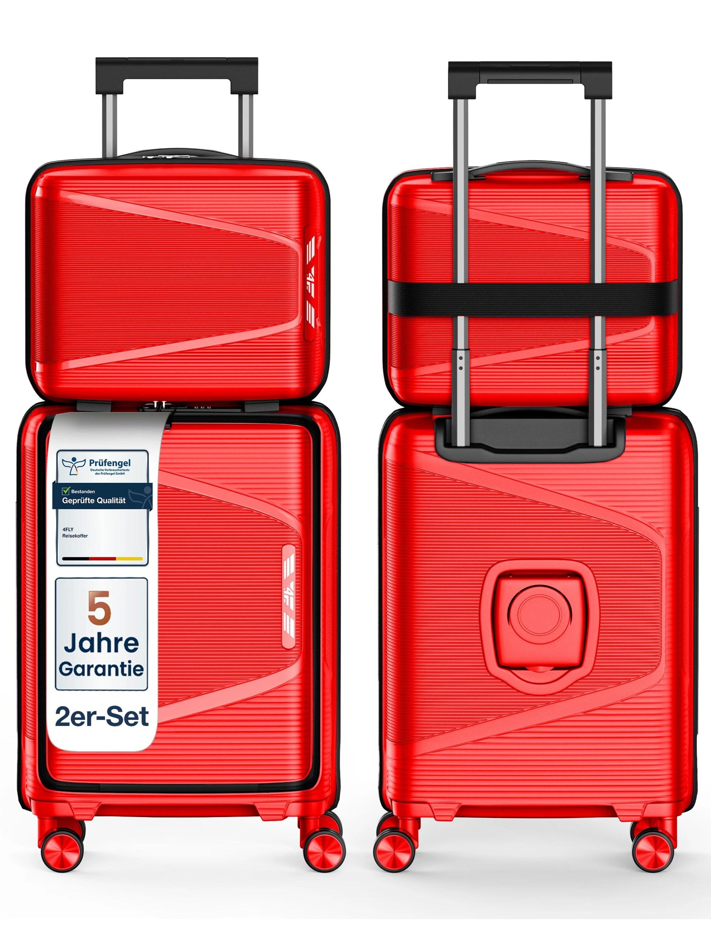 4FLY Suitcase Set 'Linea Lux' in Red