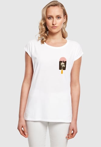 Merchcode T-Shirt 'Summer - Icecream' in Weiß: Vorderseite