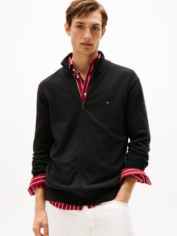 TOMMY HILFIGER Knit cardigan 'Essential' in Black: front