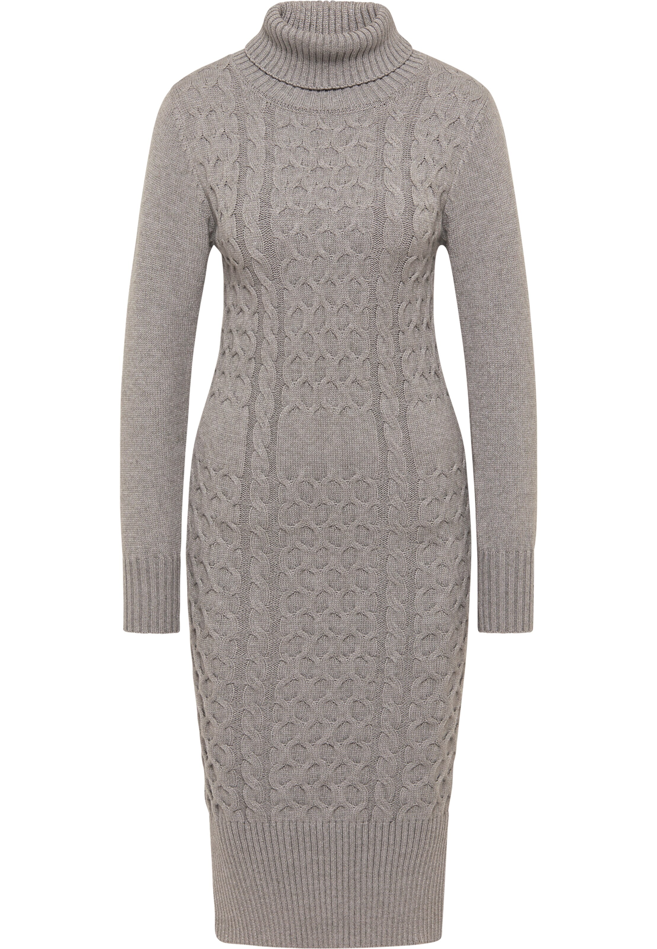 faina Strickkleid in Grau: Vorderseite