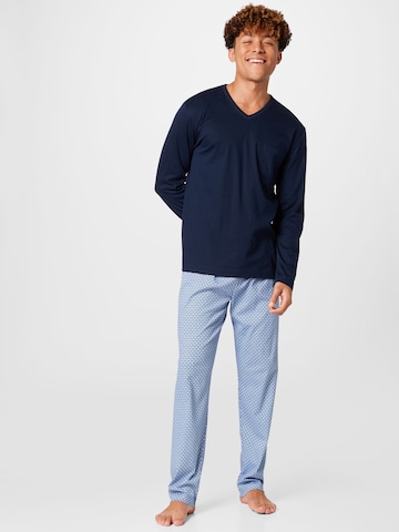 Mey Pajamas long in Blue: front