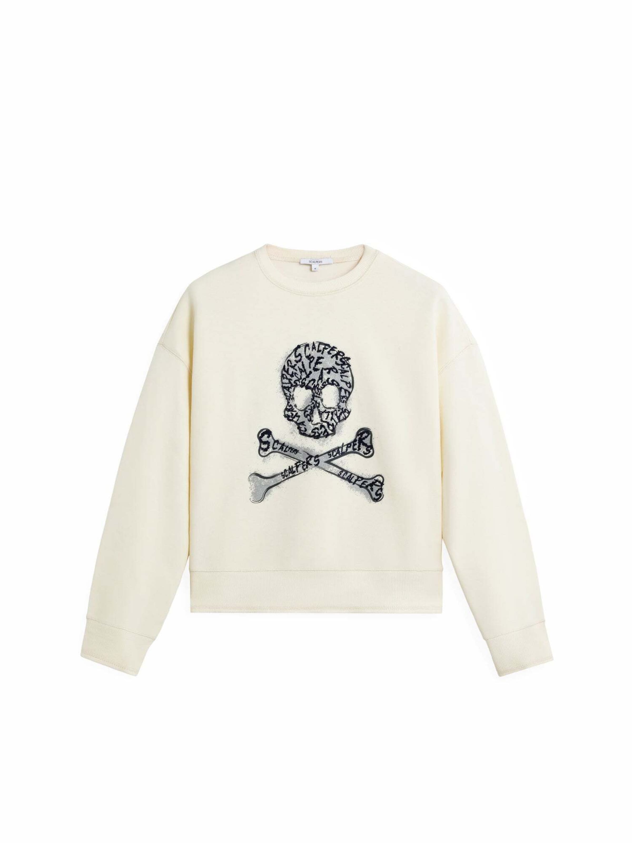 Bluză de molton de la Scalpers pe alb: față