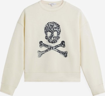 ScalpersSweater majica - bijela boja: prednji dio