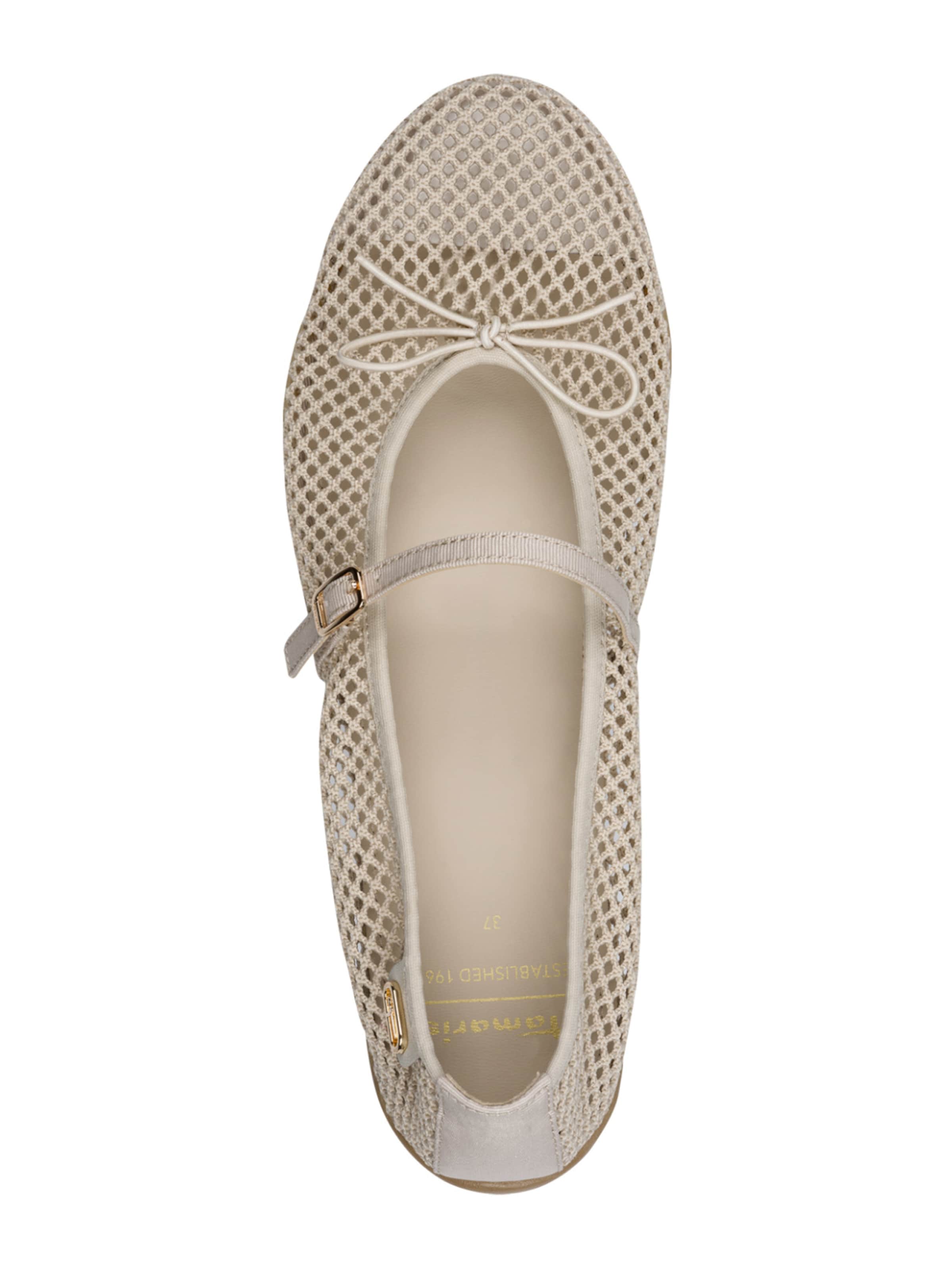 Balerini cu curea glezna de la Tamaris pe bej