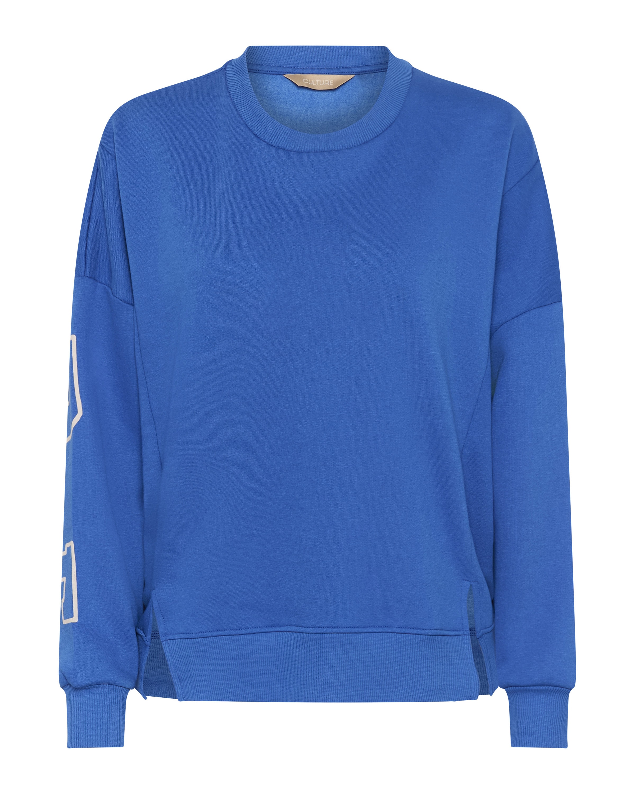 Sweat-shirt CULTURE en bleu : devant