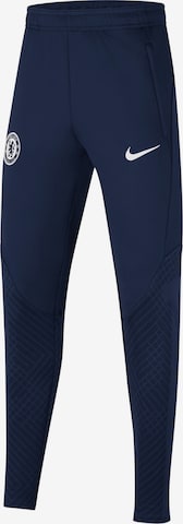 NIKE Skinny Workout Pants 'FC Chelsea Strike' in Blue: front