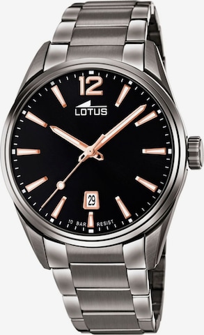 Montre à affichage analogique Lotus en noir : devant