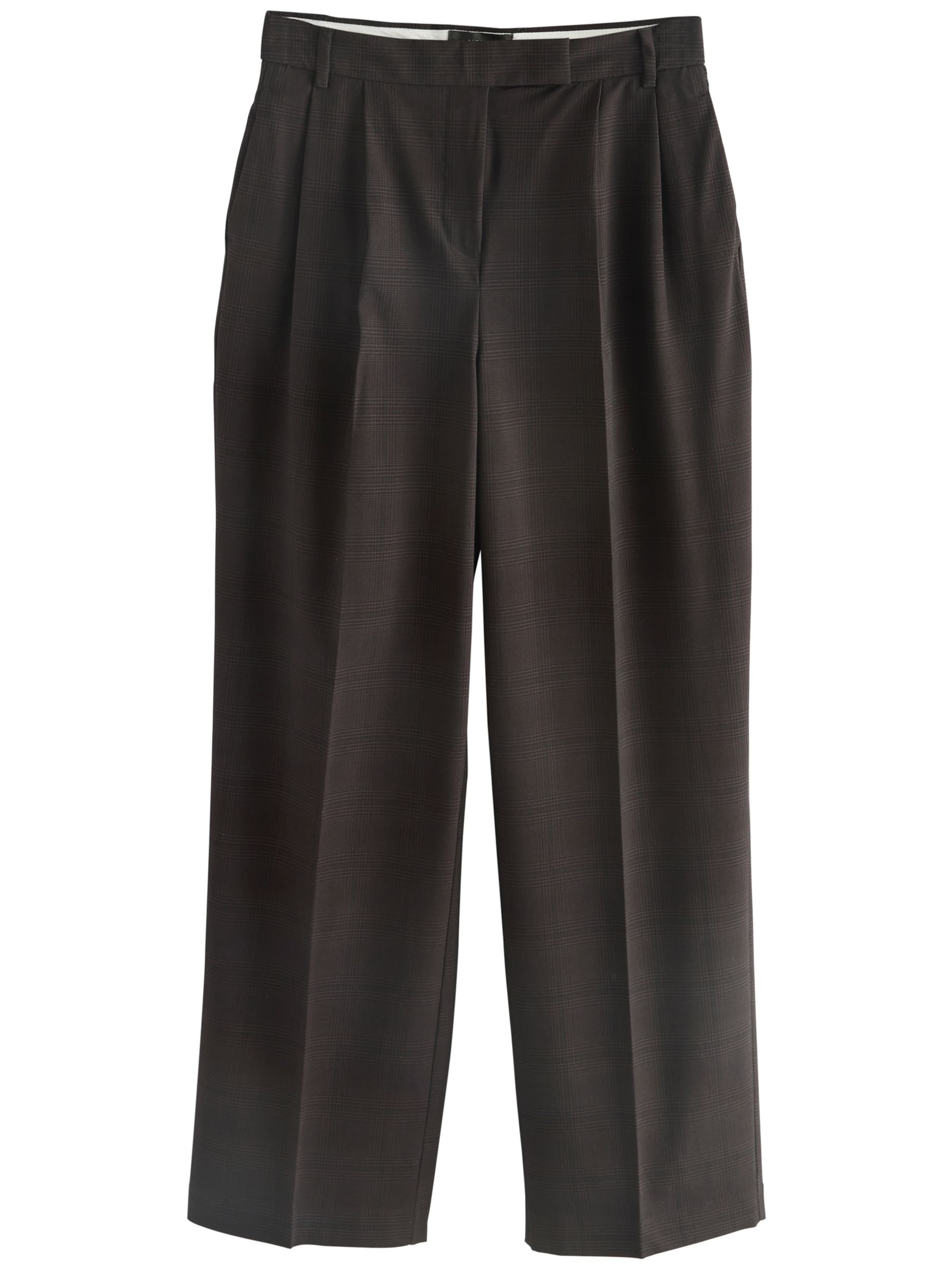 Next tavaline Voltidega püksid, värv pruun: eest vaates