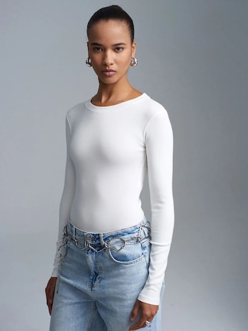 Dilvin - Camisa body em branco