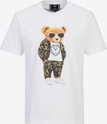 19V69 ITALIA Shirt 'Rafael Baroque Teddy Cool' in White: front