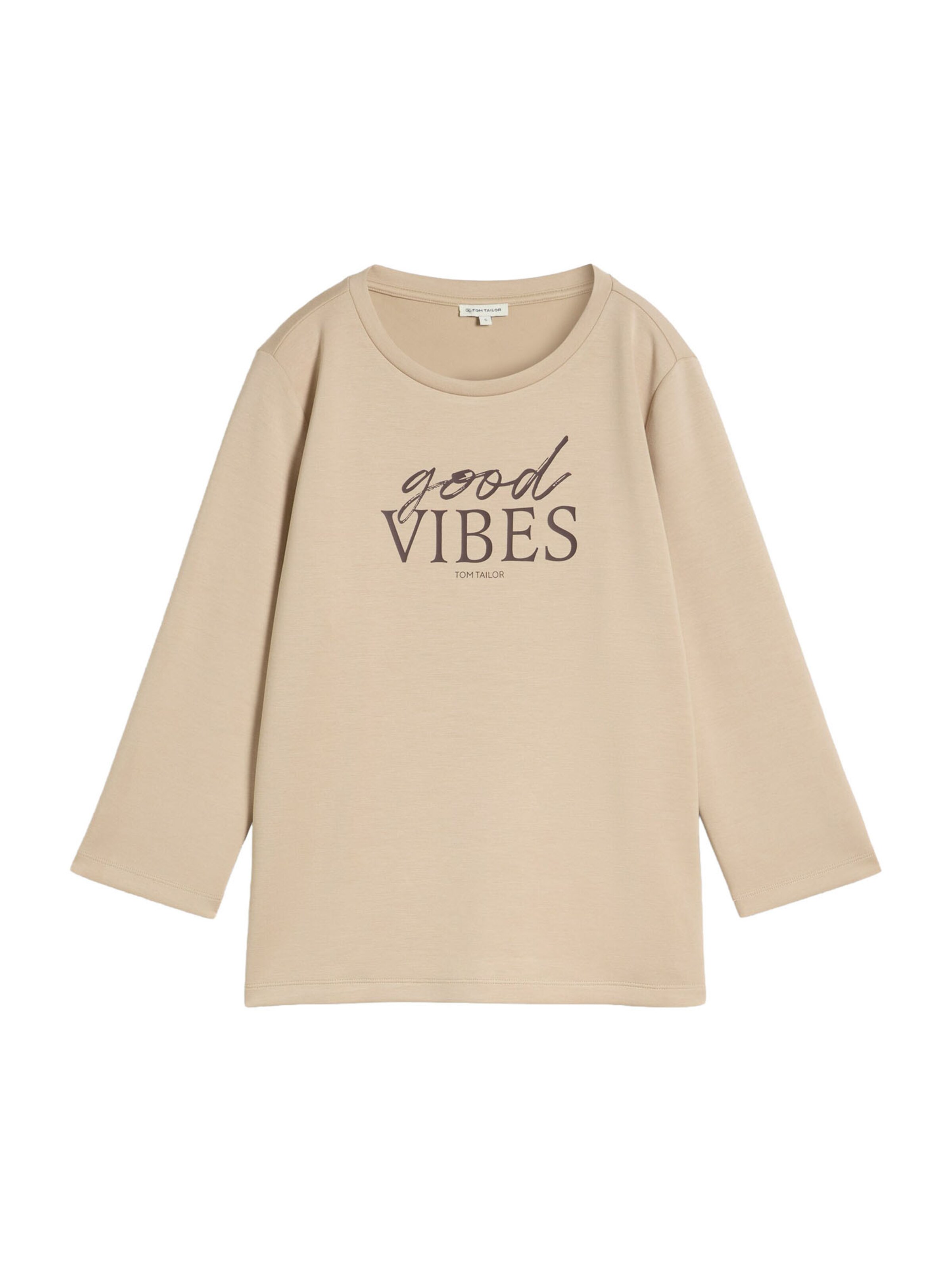 T-shirt TOM TAILOR en beige : devant
