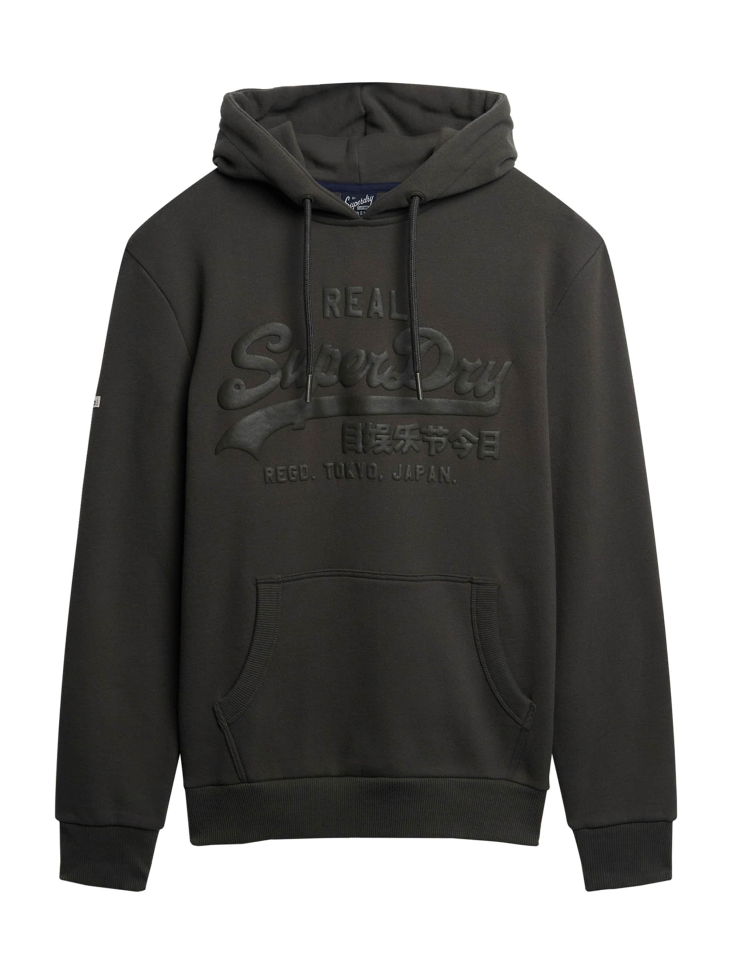 Sweat-shirt Superdry & Co en noir : devant