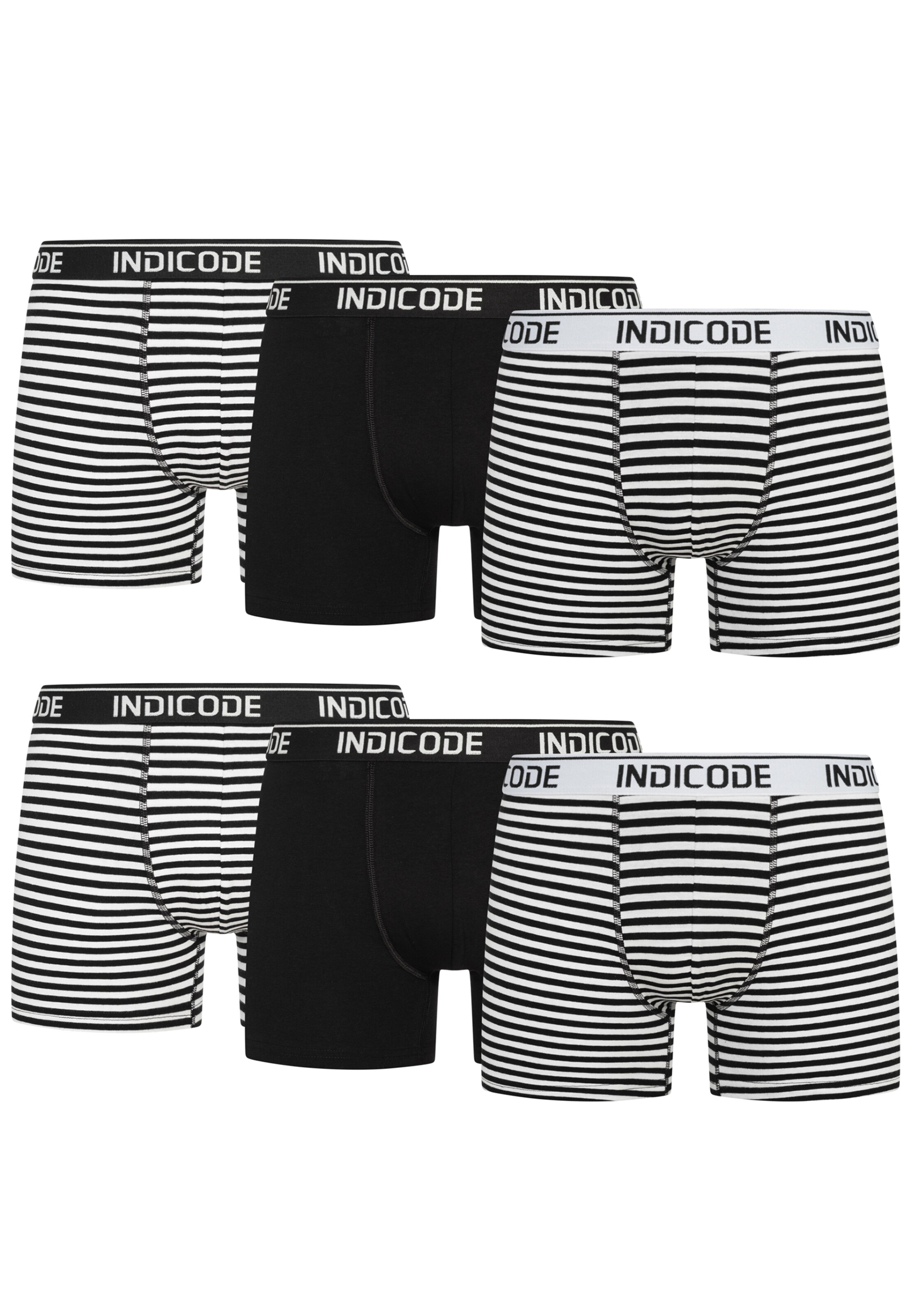 INDICODE JEANS Boxershorts ' Milano ' in Zwart: voorkant
