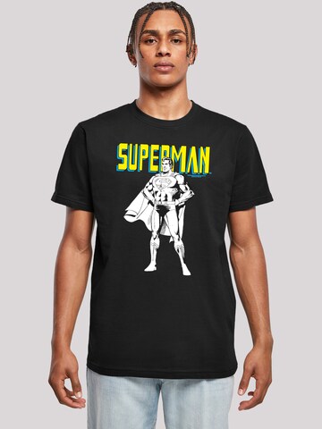 T-Shirt 'DC Comics Superman Mono Action Pose' F4NT4STIC en noir : devant