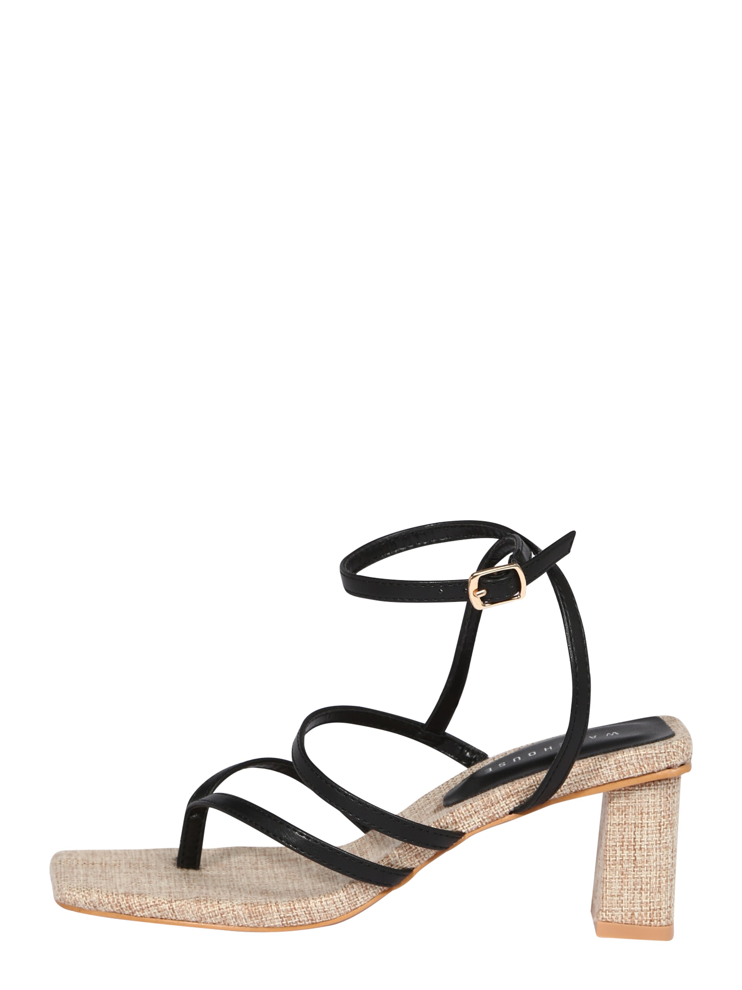 Warehouse - Sandalias de dedo en negro: frente