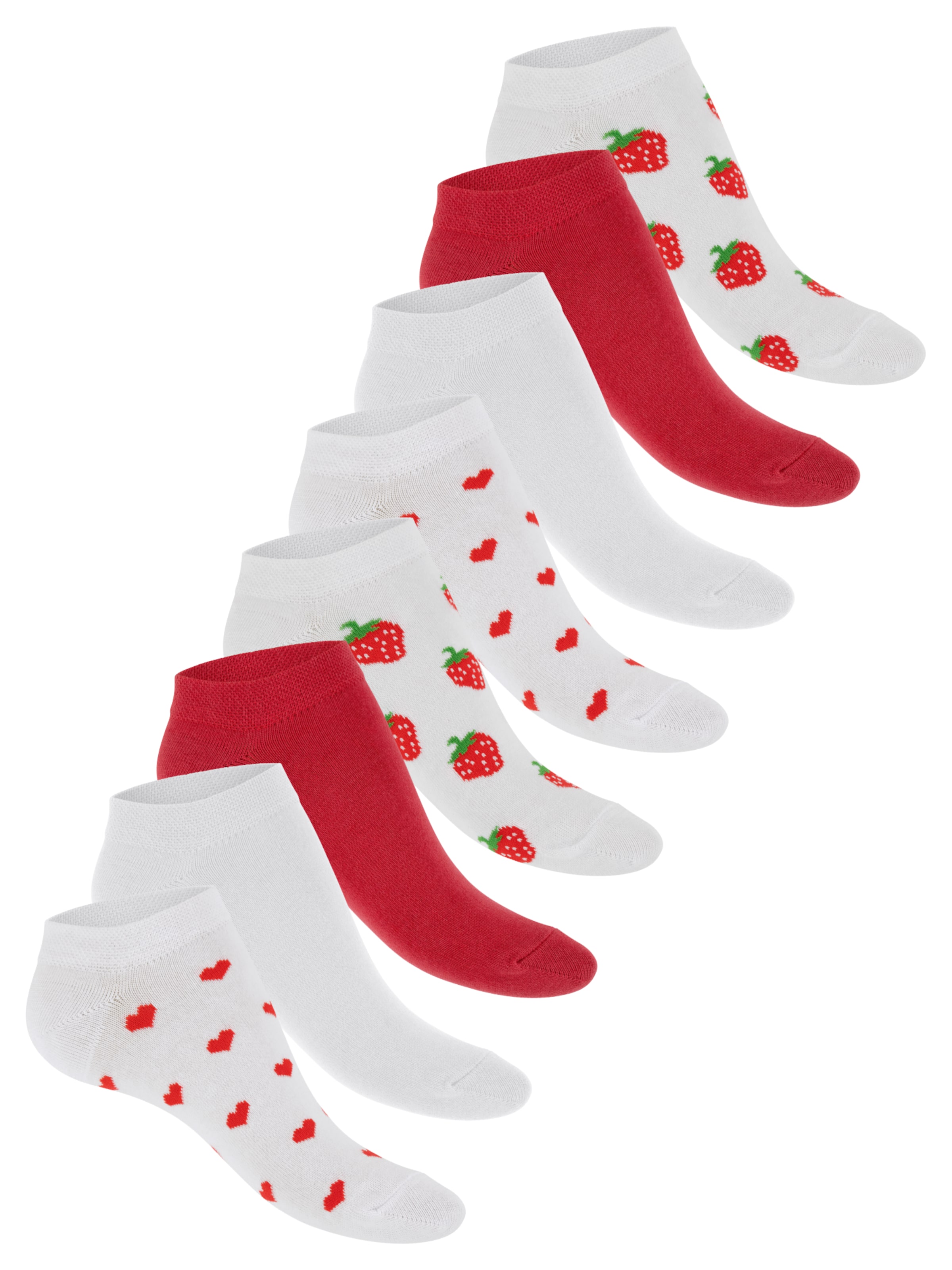 footstar Ankle Socks 'Ringel' in White: front