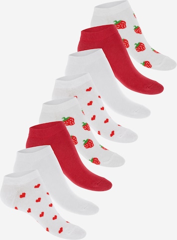 footstar Ankle Socks 'Ringel' in White: front