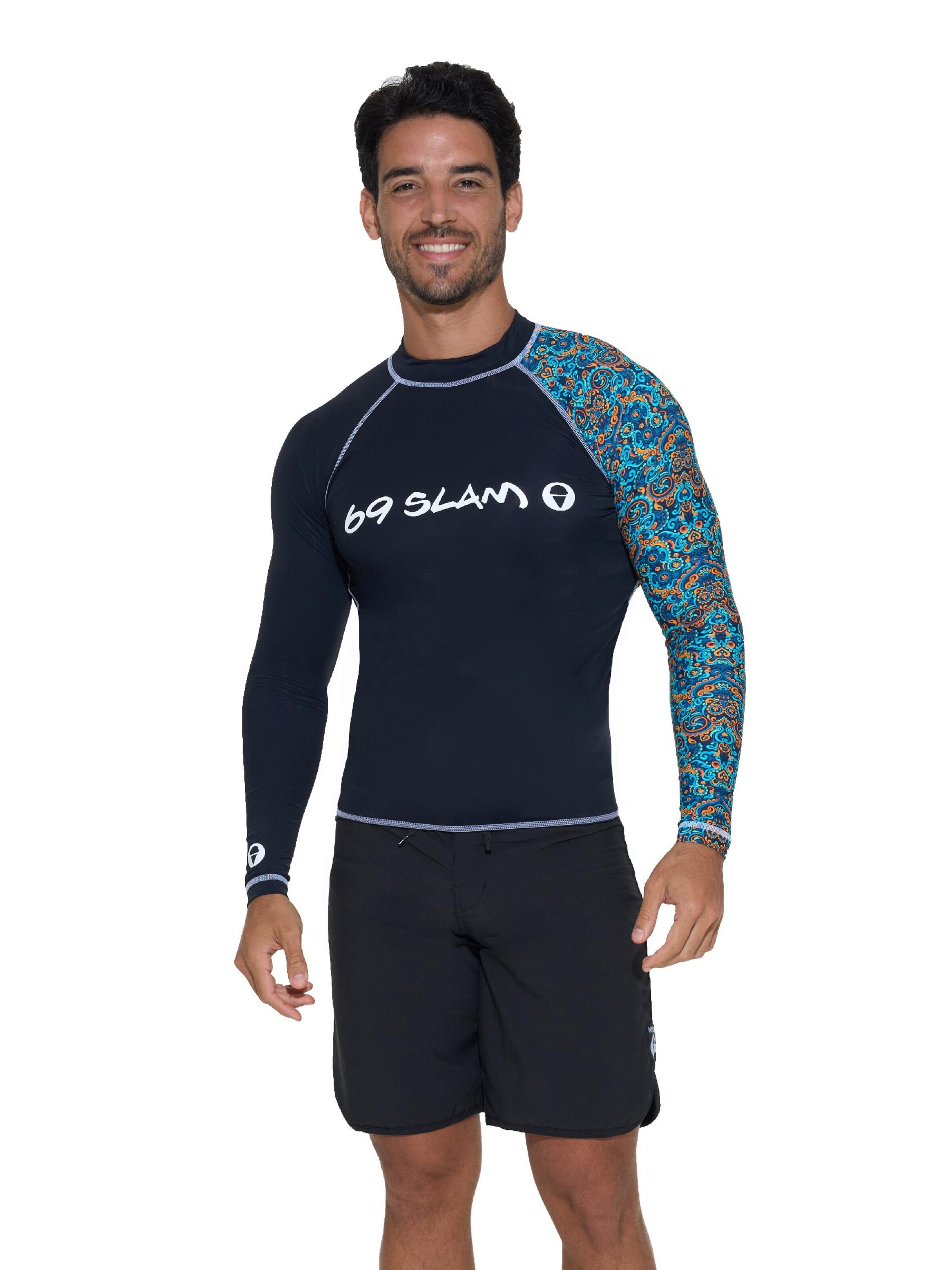 69Slam - Camiseta funcional 'DIEGO UPF50 MEXICOLAMENT' en negro: frente