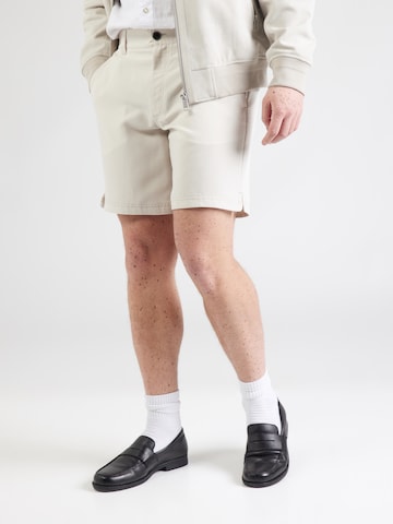 Regular Pantalon 'Sandrew' BOSS en beige : devant