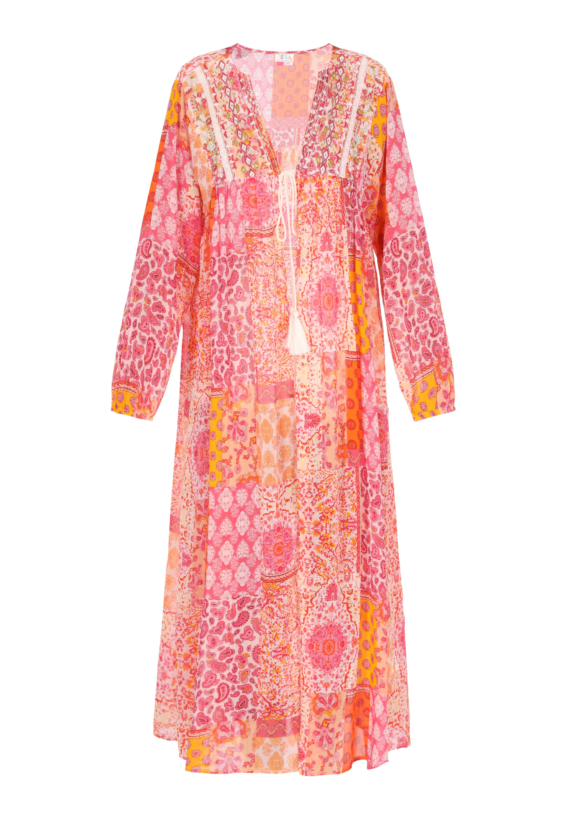IZIA Kimono 'Boho' i orange: framsida