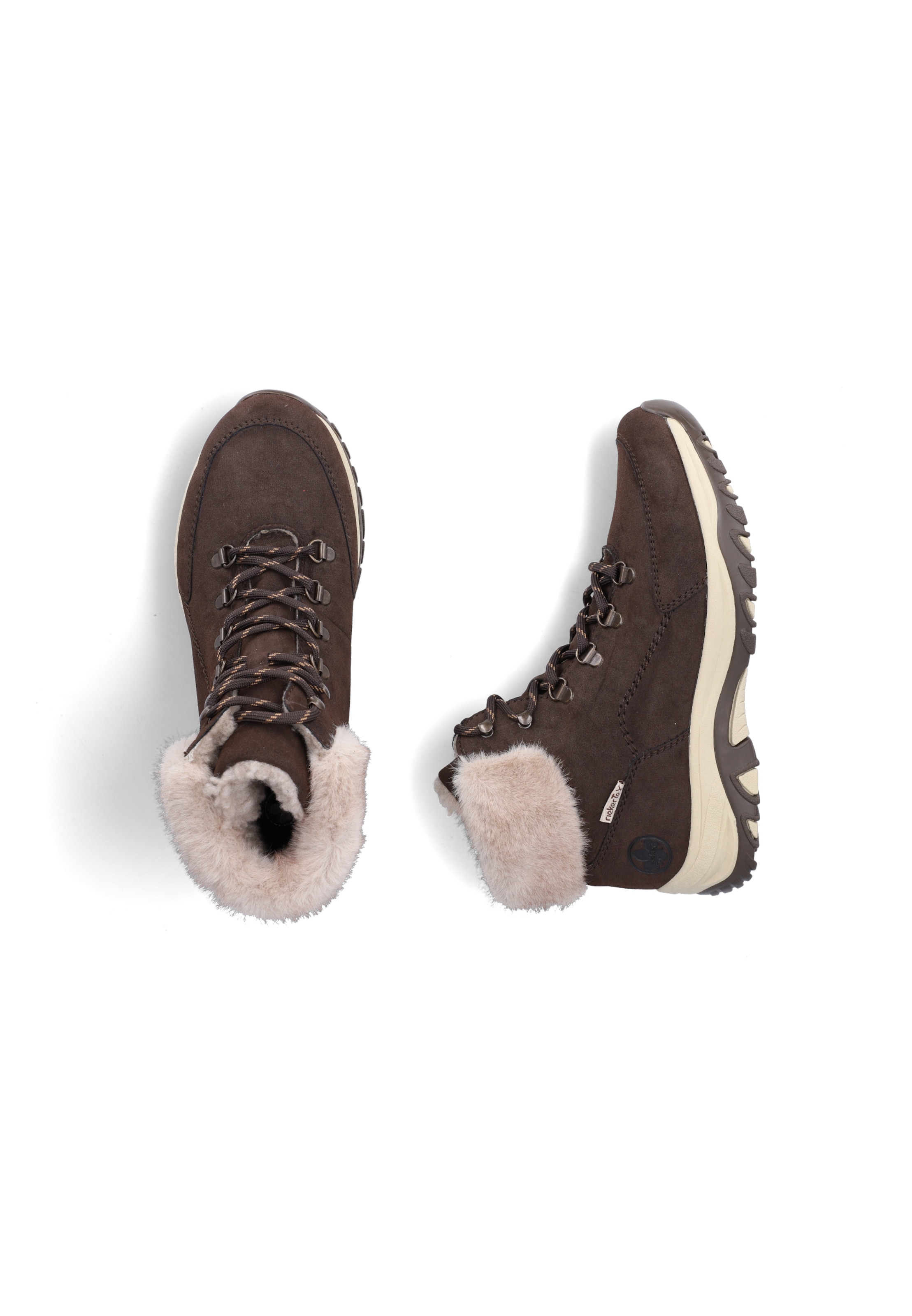 Rieker - Botines con cordones en marrón