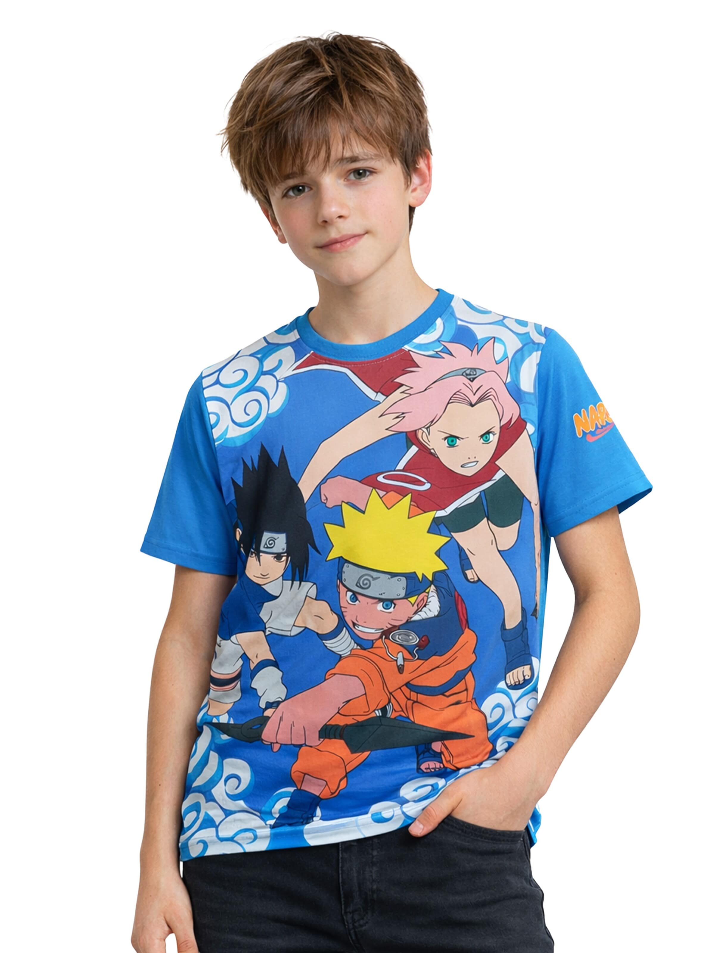 Naruto Shirt 'Susake Sakura' in Blue