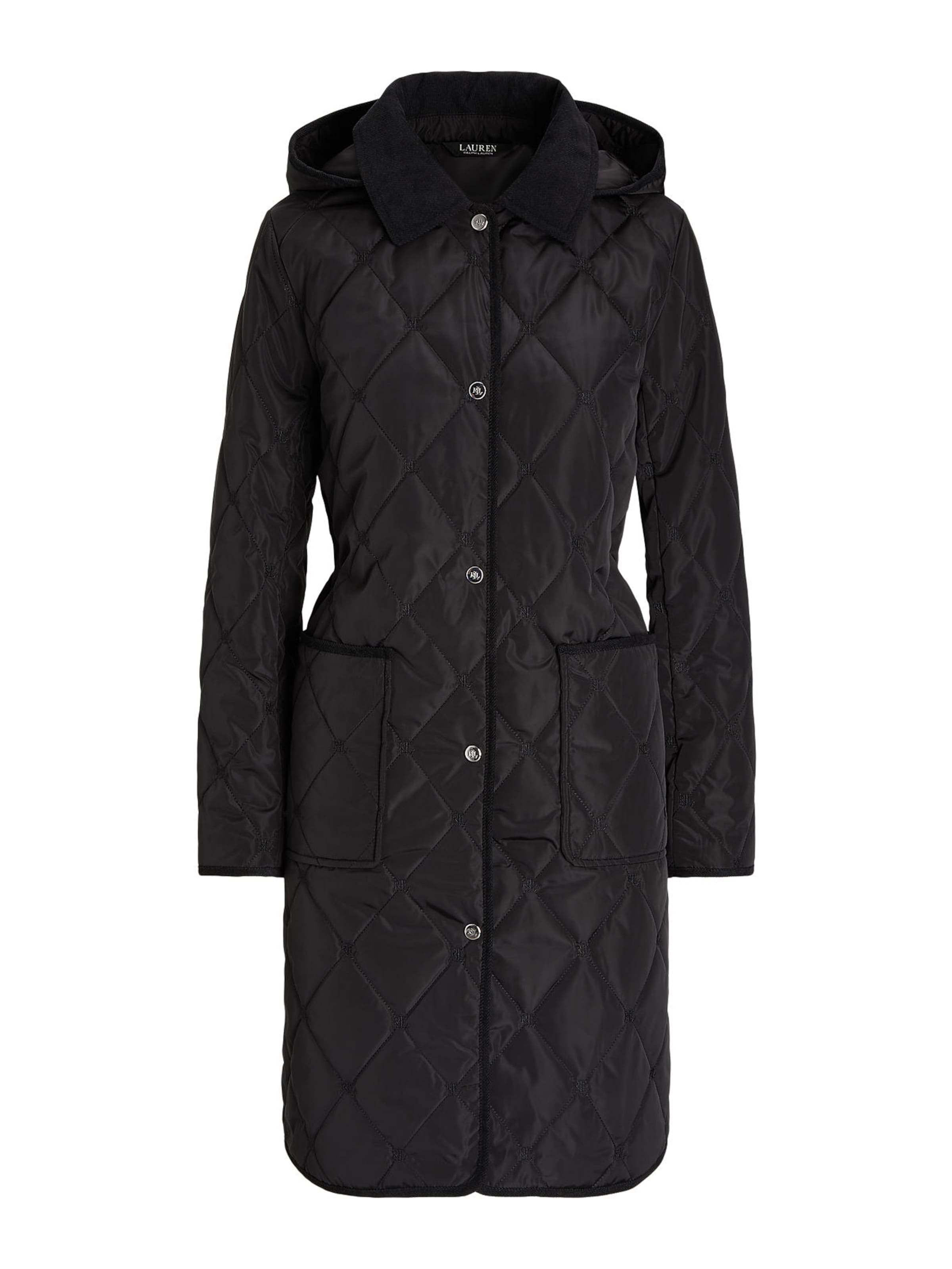 Manteau mi-saison Lauren Ralph Lauren en noir : devant