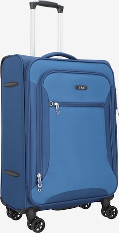 D&N Travel Line 6404 4-Rollen Trolley 68 cm in Blau