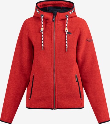 Schmuddelwedda Fleece jas in Rood: voorkant